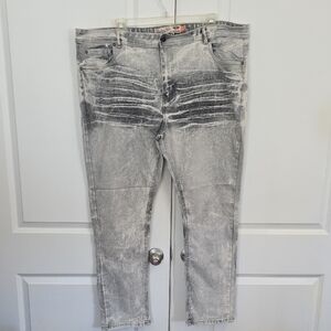 Men's Washed Gray Relaxed Jeans